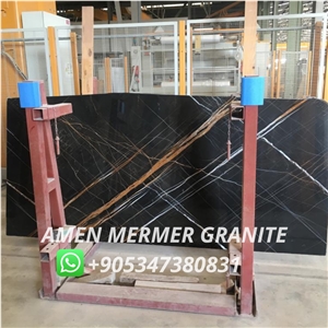 SAHARA BLACK MARBLE POLISHED STAIRS
