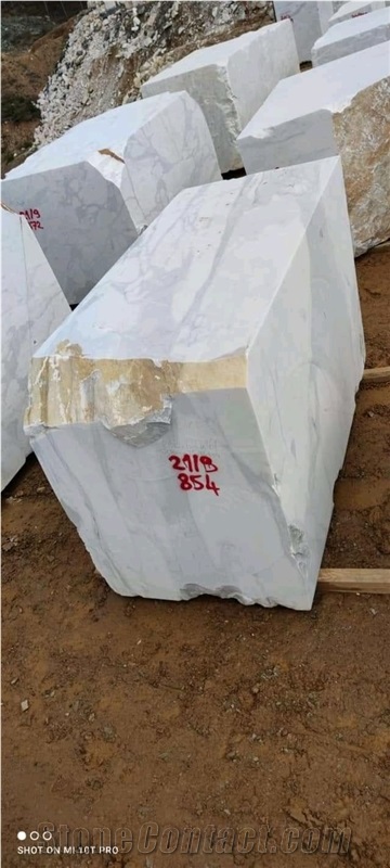 Turkish Calacata White Marble Blocks