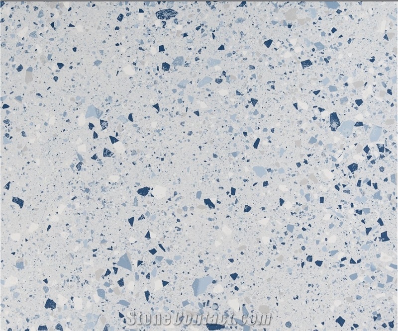 Eccitare Terrazzo Blue Tiles For Floors
