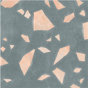 Fiori Terrazzo Green 10Mm Tiles For Floors