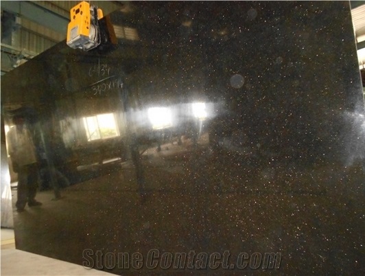 Black Galaxy Granite (Star Galaxy) India Slabs & Tiles