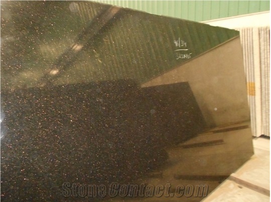 Black Galaxy Granite (Star Galaxy) India Slabs & Tiles