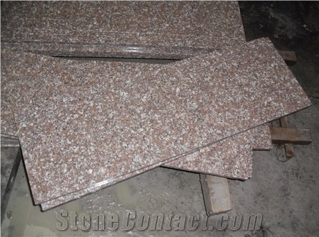 Cheaper G687 Pink Granite Polished Stairs,Steps