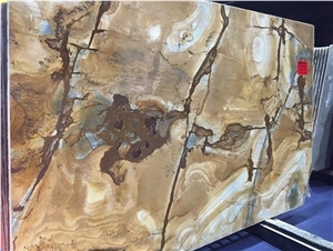 Stone Wood Quartzite Slabs & Tiles, Brazil Yellow Quartzite