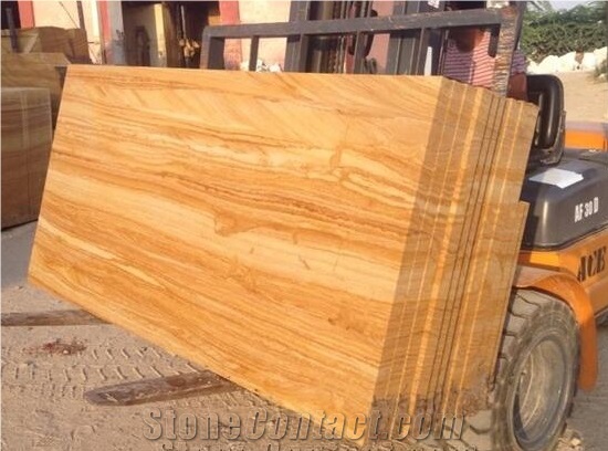 Teak Wood Sandstone Slabs & Tiles