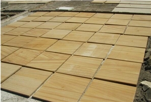 Teak Wood Sandstone Slabs & Tiles