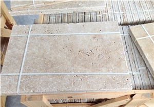 Travertine Tumbled Opus Pattern Tile  Beige Travertine