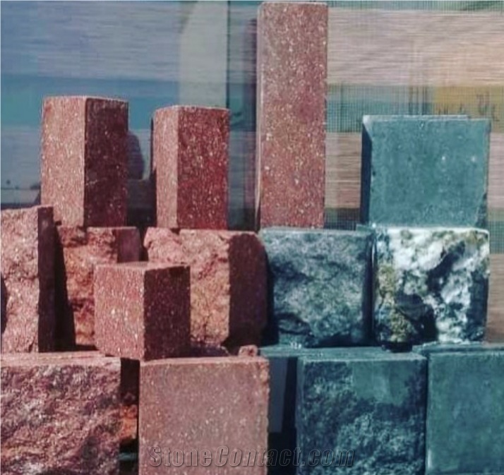 Dark Grey Granite Cobble , Cube Stone Pavers