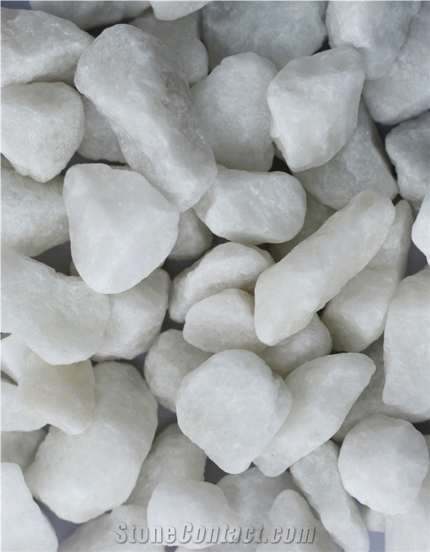 Pure Crystal White Pebble Stone For Landscaping