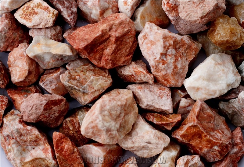 Pure Pink Pebble Stone For Landscaping