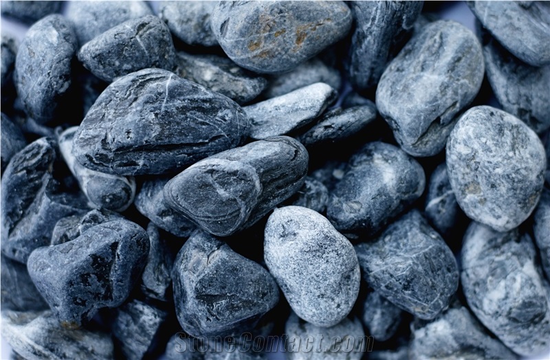 Pure/Tumbled Grey Pebble Stone For Landscaping