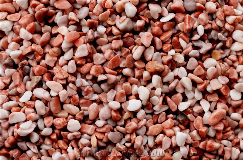 Tumbled Pink Pebble Stone For Landscaping