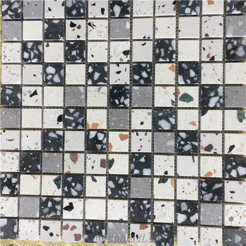 Mixed Terrazzo Kitchen Wall Mosaic Stone Backsplash Tile