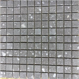 Square White Terrazzo Backsplash Mosaic Kitchen Floor Tile 