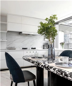 Stone Furniture Black Terrazzo Restaurant Dining Cafe Table