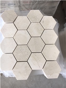 1" Lantern Carrara Mosaic Design Marble Backsplash Tile Wall