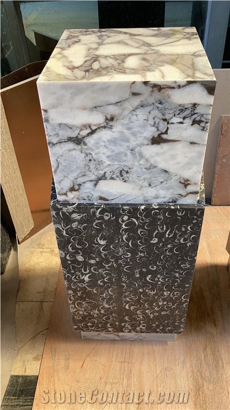 Black Marble Furniture Noir Sahara Dining Cafe Table Top