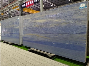 Blue Quartzite Kitchen Floor Slab Azul Macaubas Bath Slab