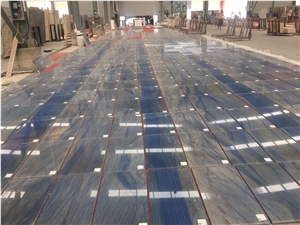 Blue Quartzite Kitchen Floor Tile Bookmatch Azul Macaubas 