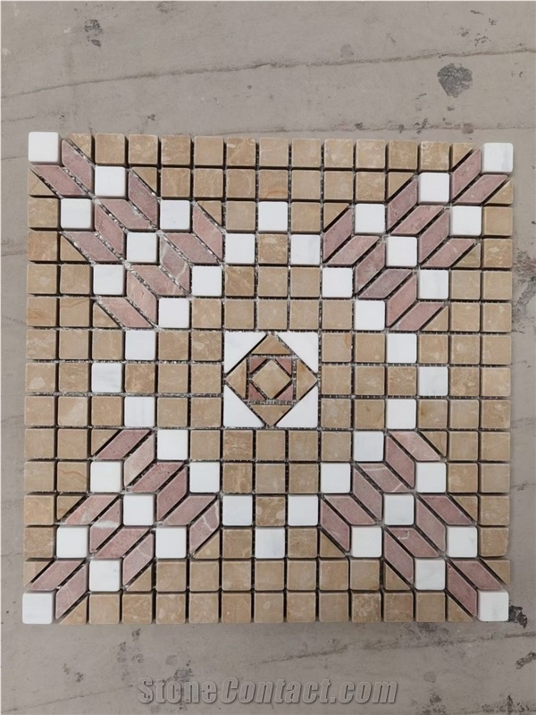 Carrara Rhombus Kitchen Mosaic Design Thassos Chevoron Tile 