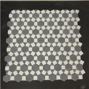 Cinderella Hexagon Floor Mosaic Thassos Square Wall Pattern Cinderella Hexagon Floor Mosaic Thassos Square Wall Pattern