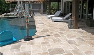 French Limestone Floor French Pattern Tile Beige Limestone 