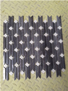 Hexagon Thassos Tile Rope Calacatta Chevron Mosaic Design 