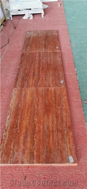 Iran Red Travertine Wall Tile Rose River Travertine Flloor 