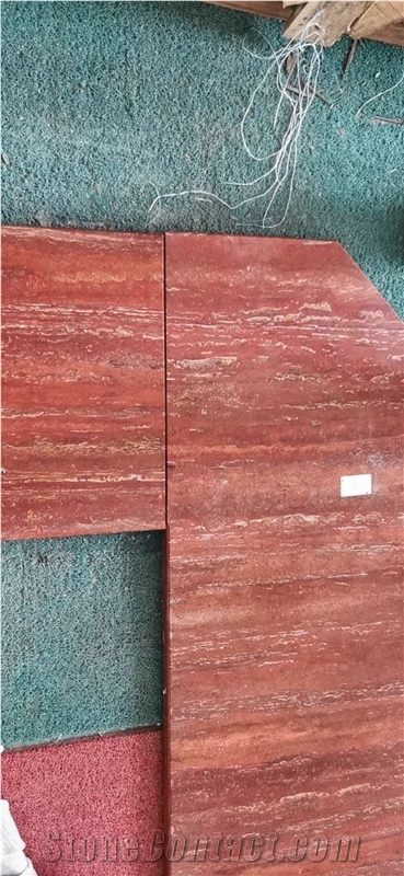 Iran Red Travertine Wall Tile Rose River Travertine Flloor 