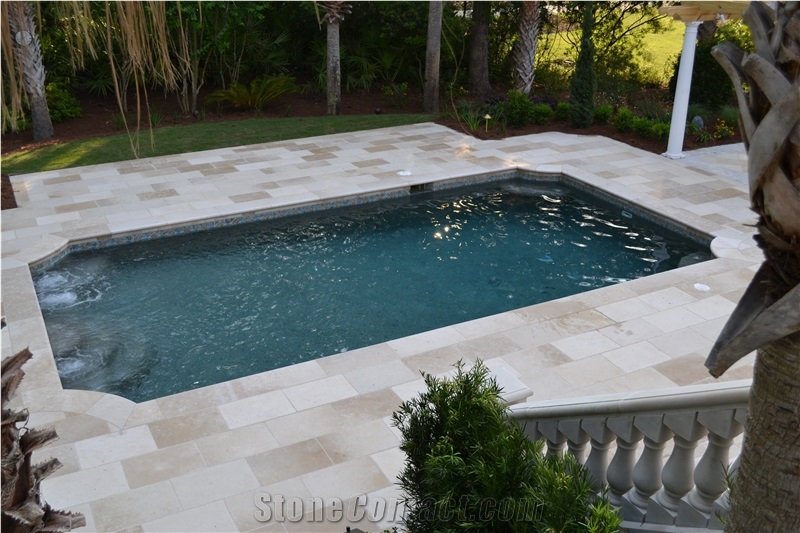 Limestone Terrace Floor Walkway Paver French Limestone Steps