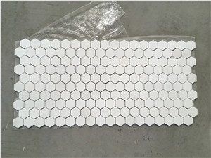 Marble Bathroom Floor Mosaic Dolomite Herringbone Backsplash