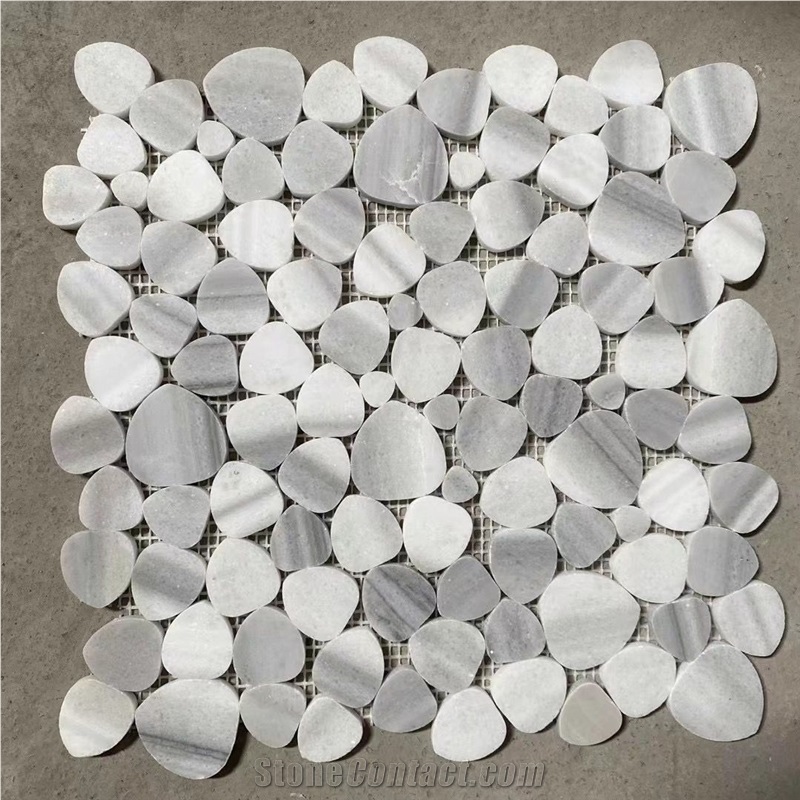 Marble Bathroom Wall Mosaic Bubble Marmara Backsplash Tile