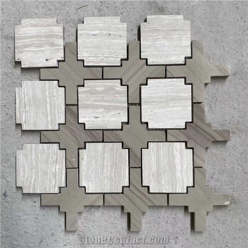 Marble Bathroom Wall Mosaic Bubble Marmara Backsplash Tile