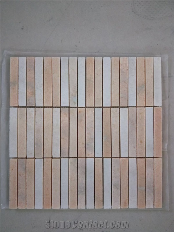 Marble Bathroom Wall Mosaic Carrara Fan Backsplash Pattern 