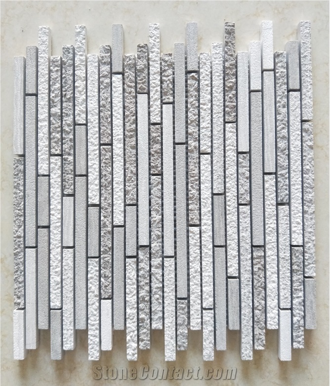 Marble Bathroom Wall Mosaic Carrara Fan Backsplash Pattern 