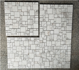 Marble Chip Mosaic Design Volakas French Pattern Floor Tile