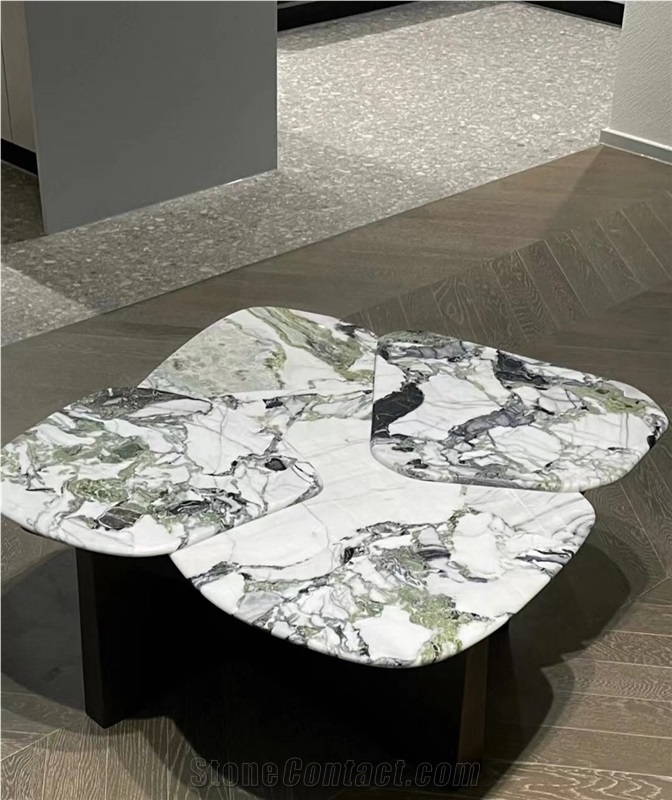 Marble Coffee Table Furniture White Beauty Home Tea Table