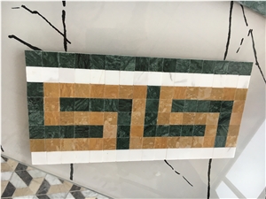 Marble Floor Trim Border Volakas Mosaic Border Decos Dome