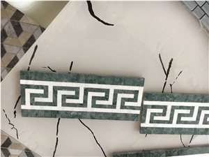 Marble Floor Trim Border Volakas Mosaic Border Decos Dome