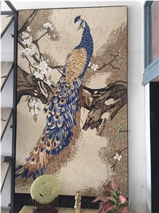 Marble Inlaid Mosaic Artwork Handmade Mosaic Wall Picture 