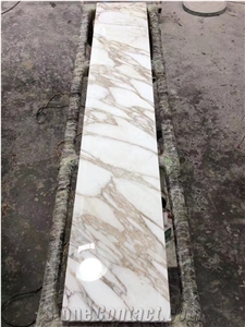 Marble Reception Desk Calacatta Oro Restaurant Dining Table
