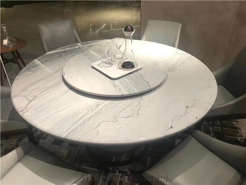 Marble Restaurant Round Table Top Palissandro Dining Table Top