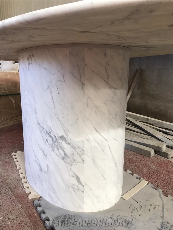 Marble Restaurante Table Top Calacatta Cremo Dining Table 