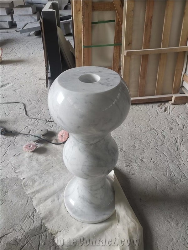 Marble Stair Balustrade Carrara Stair Balusters Balcony Rail
