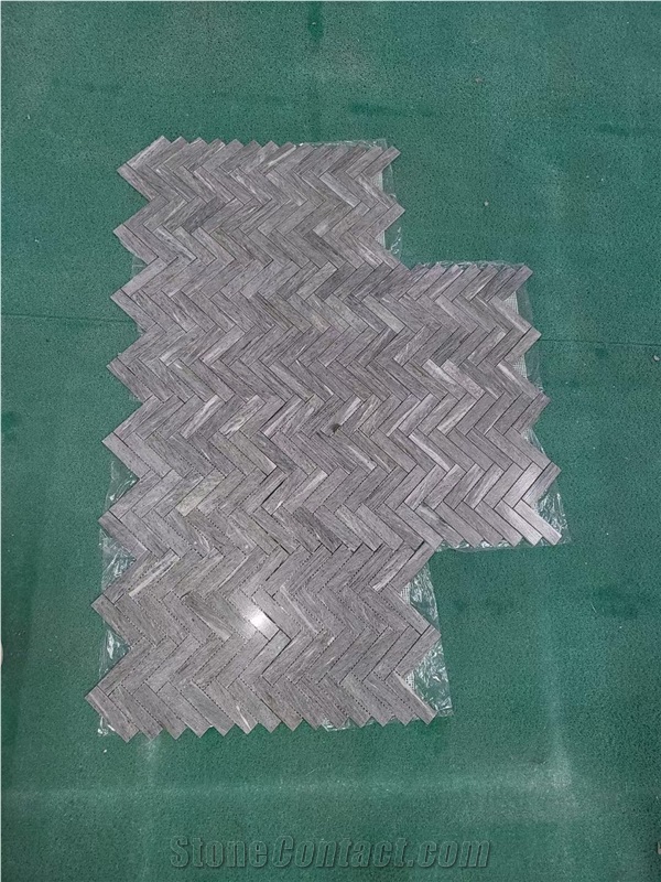 Quartzite Kitchen Floor Mosaic Vals Herringbone Backsplash 