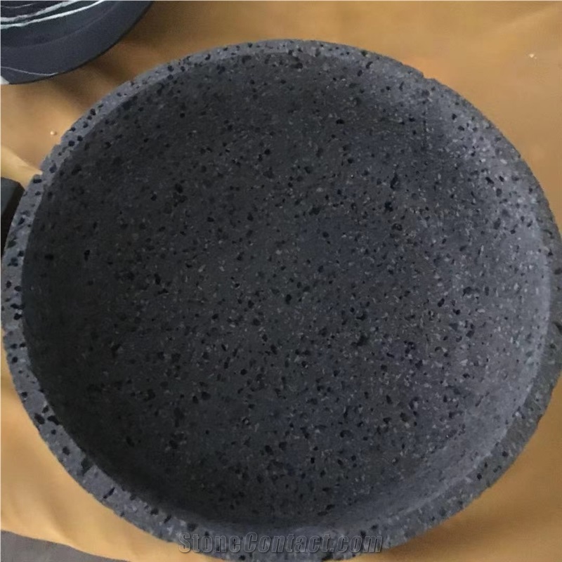 Stone Dining Accessories Lava Stone Fruit Bowls Stone Pots 