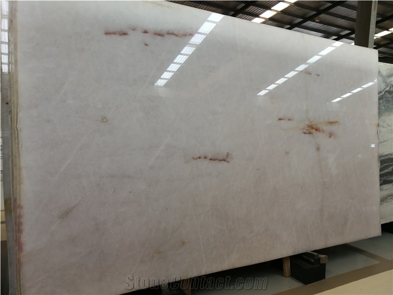 White Crystal Ice Quartzite Slab Brazil Backlit Quartzite 