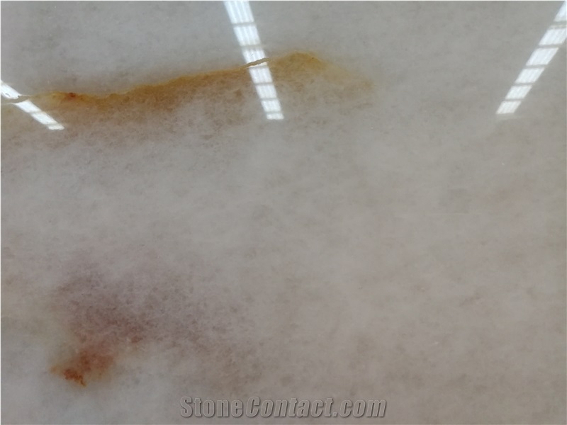 White Crystal Ice Quartzite Slab Brazil Backlit Quartzite 