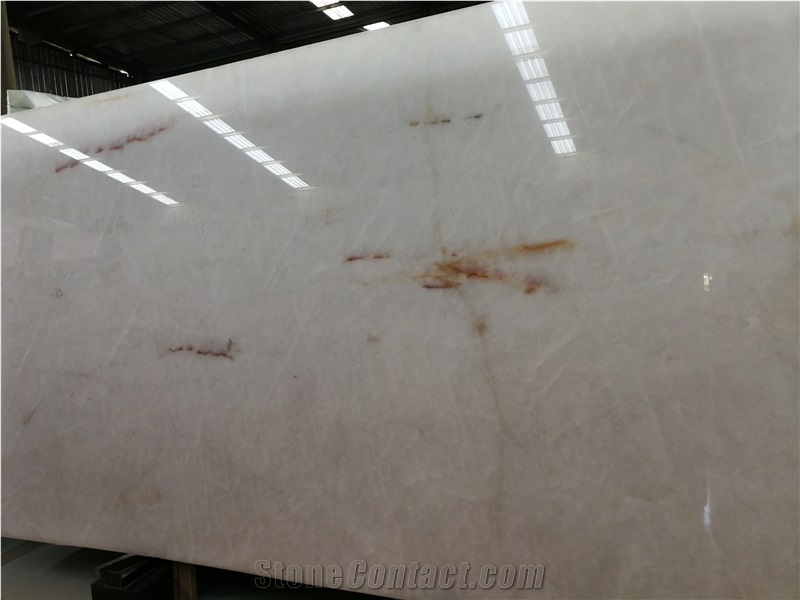 White Crystal Ice Quartzite Slab Brazil Backlit Quartzite 