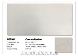 VG 2306 Artificial Carrara Marble Quartz Stone 